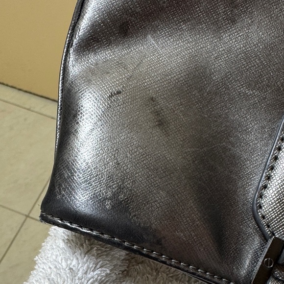 Tory Burch Shimmering Silver Tote - Picture 8 of 16